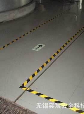 5cm/10/15cm黄黑斜条警示加厚反光色环胶带/黄黑管道标识/黄黑地
