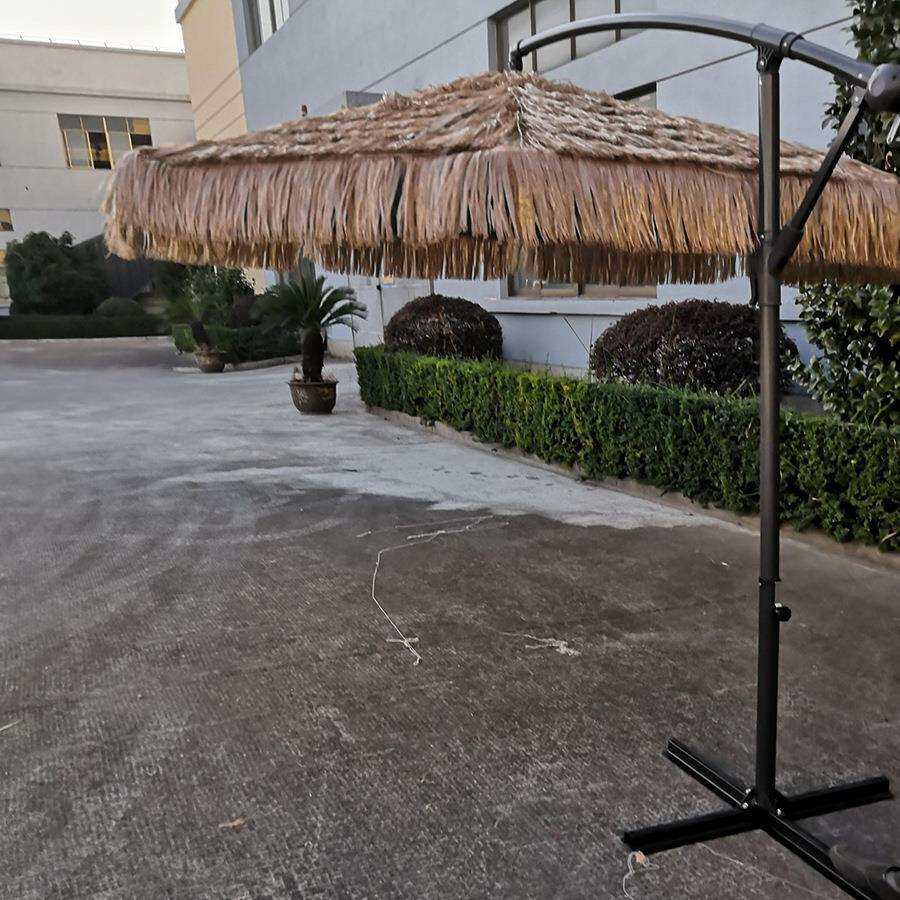 厂家直销户外遮阳伞夏威夷风情度假海滩茅草伞手摇PP草拉菲稻草伞