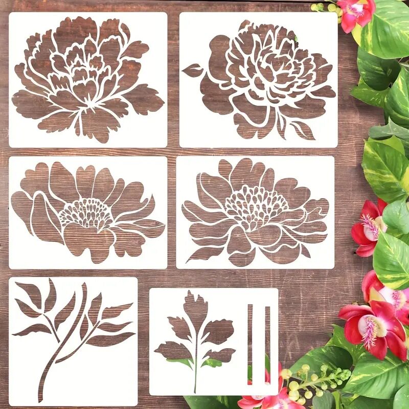 牡丹花牡丹绘画模板主题测绘套装