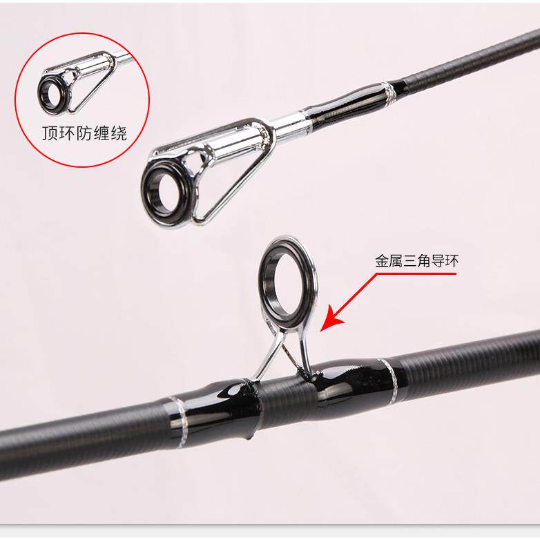 直销新款海钓路亚船竿岸抛直柄碳素淡水打黑硬雷强杆2.7米鲈鱼