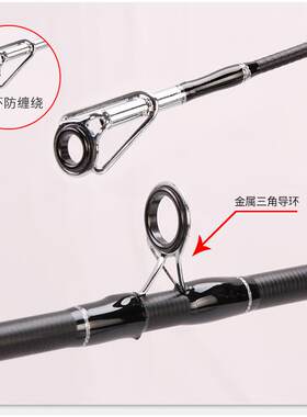 新款直销海钓路亚船竿岸抛直柄碳素淡水打黑硬雷强杆2.7米鲈鱼
