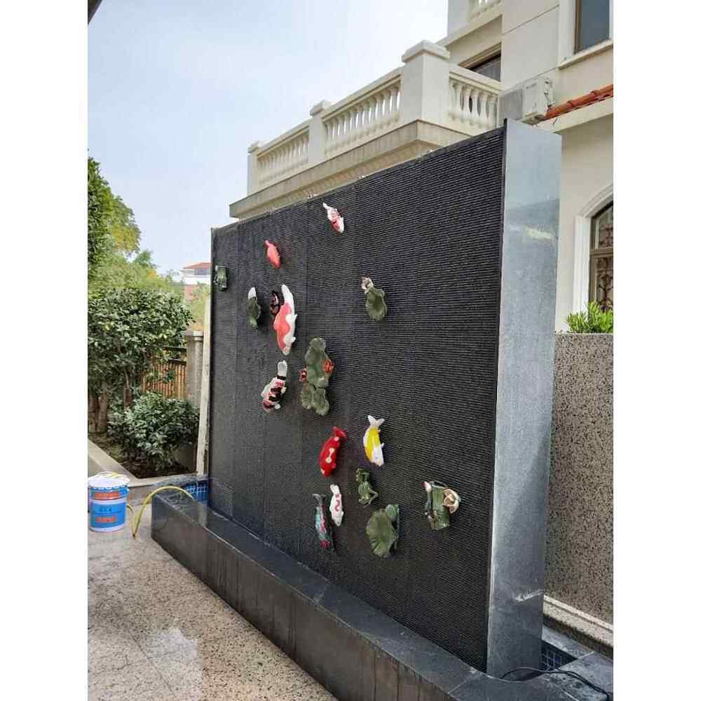 石水幕墙流522水墙花别墅庭院景设计施工园成水品景观装饰材工艺