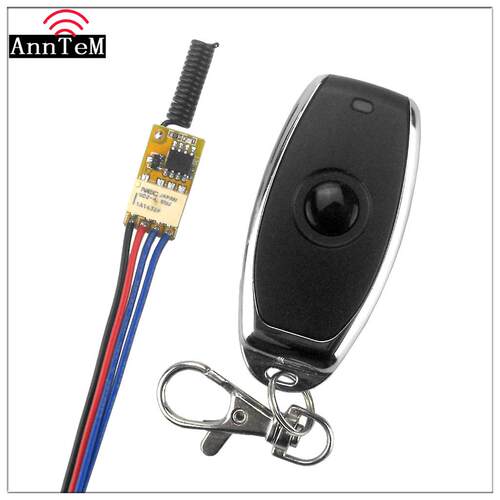 迷你无线遥控开关小点动门锁按钮键迷你3.7v4.5v6v微型继电器模块