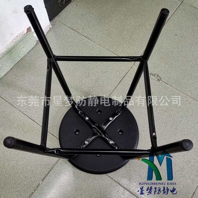 PU凳面防静电四脚圆凳PU发泡凳面钢管凳脚耐用的防静电工作凳销售