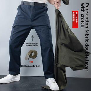 裤 直筒宽松耐磨休闲裤 加工装 纯棉焊工劳动保护裤 男式 工装