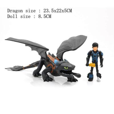 Anime How To Train Your Dragon 3 Toothless Night Doll PVC Bl