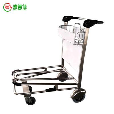 MJ-AAT12 供应不锈钢双层行李车 不锈钢机场手推车机场行李手推车