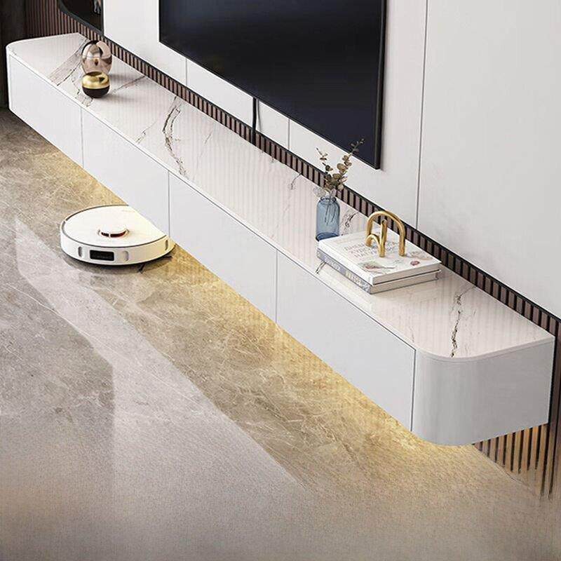 壁挂式小公寓电视柜壁挂式窄超薄全实木板板悬吊超窄客厅