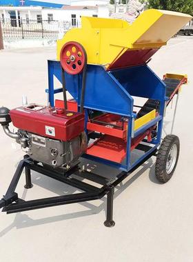 400型湿花生采机去秧分机全喂入式打果机QEA花农用电动摘生秧果离