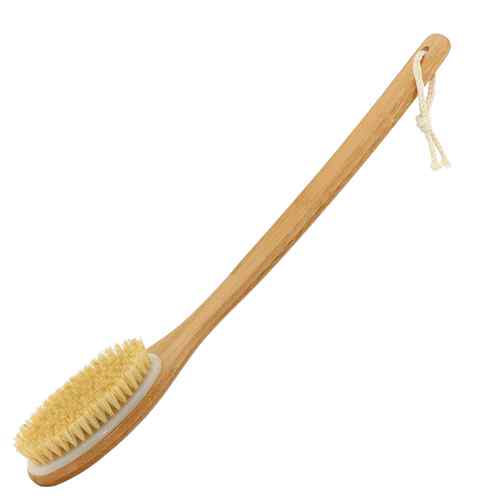 现货楠竹弯柄-厘米剑麻丝浴刷按摩植物丝洗澡搓背按摩经络刷