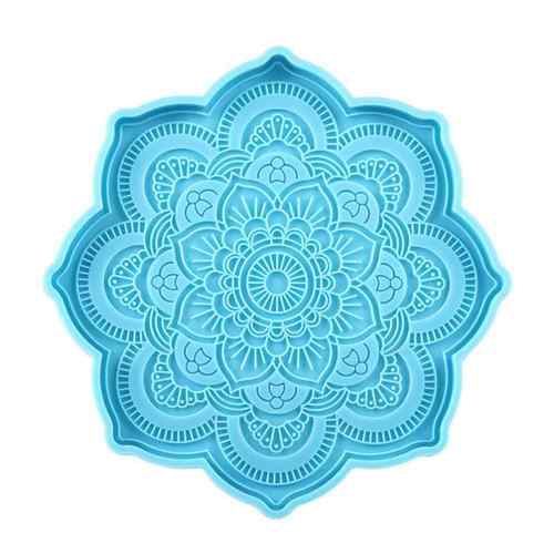 Mandala Coaster Silicone Mold Round Tray Cup Mat Epoxy Resin
