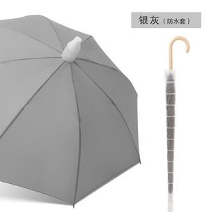 高档防定水套雨伞女长柄伞号双人超三人清新自动长柄大雨伞s制log