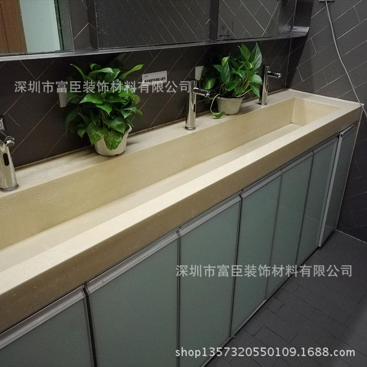 可为生大型购物中人心卫间量身打造洗手池亚克力造石材质洗9743手
