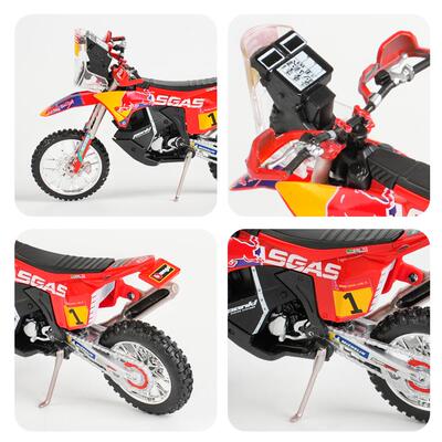 比美高1:18 GASGAS RX450F(Dakar 2023)拉力赛仿真合金摩托车模型