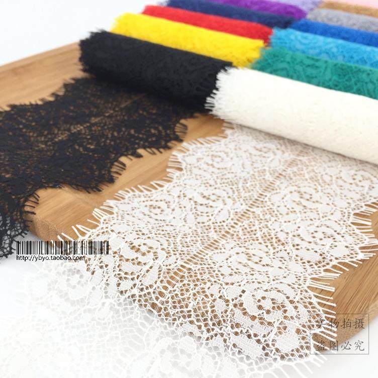 8cm宽彩色睫毛蕾丝花边布料辅料服装材料雷丝边diy衣服装饰带下摆,居家布艺,花边,淘宝优惠券,粉丝福利购,淘宝优惠卷
