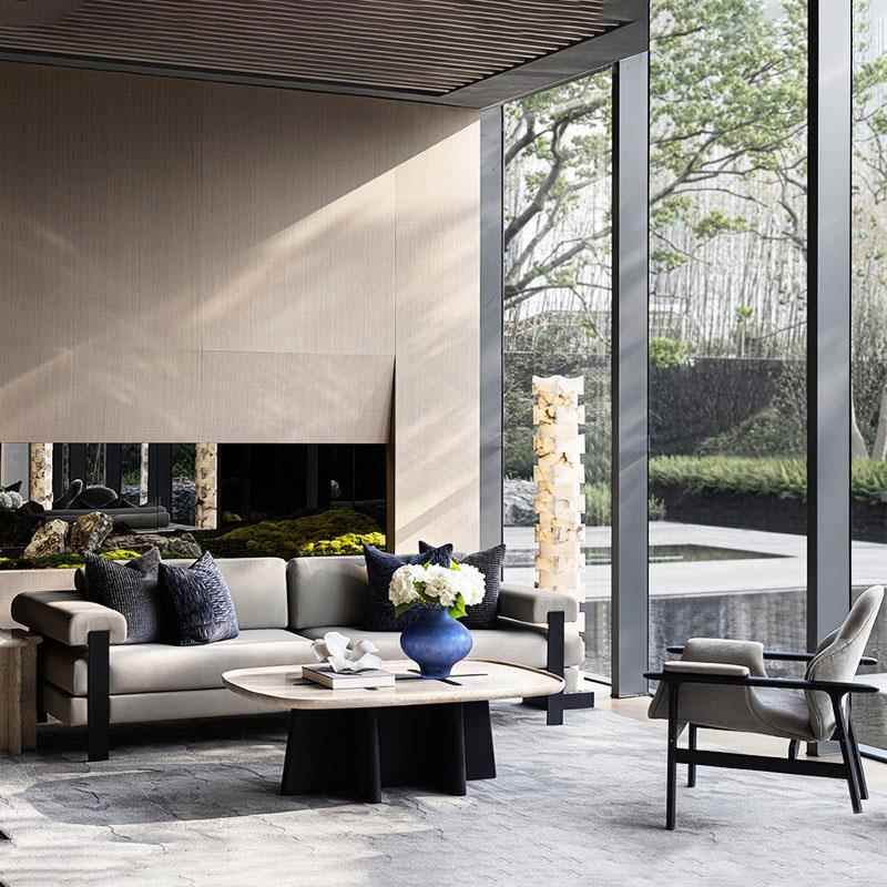 需定制现代简约售楼处洽谈沙发酒店大堂接待会客区卡座茶几组合家