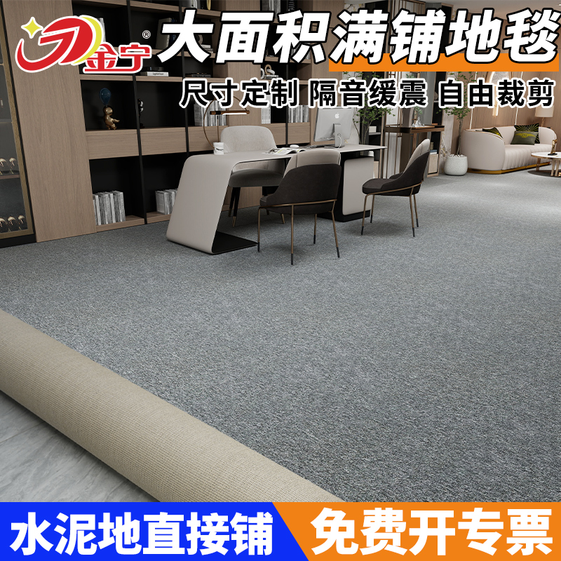 金宁圈绒满铺地毯大面积整铺卧室办公室摄影棚出租屋水泥地直接铺