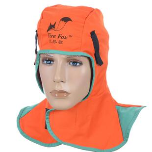 火狐狸焊工防烫帽披肩帽子防尘劳保风帽阻燃电焊头套焊工防护装备
