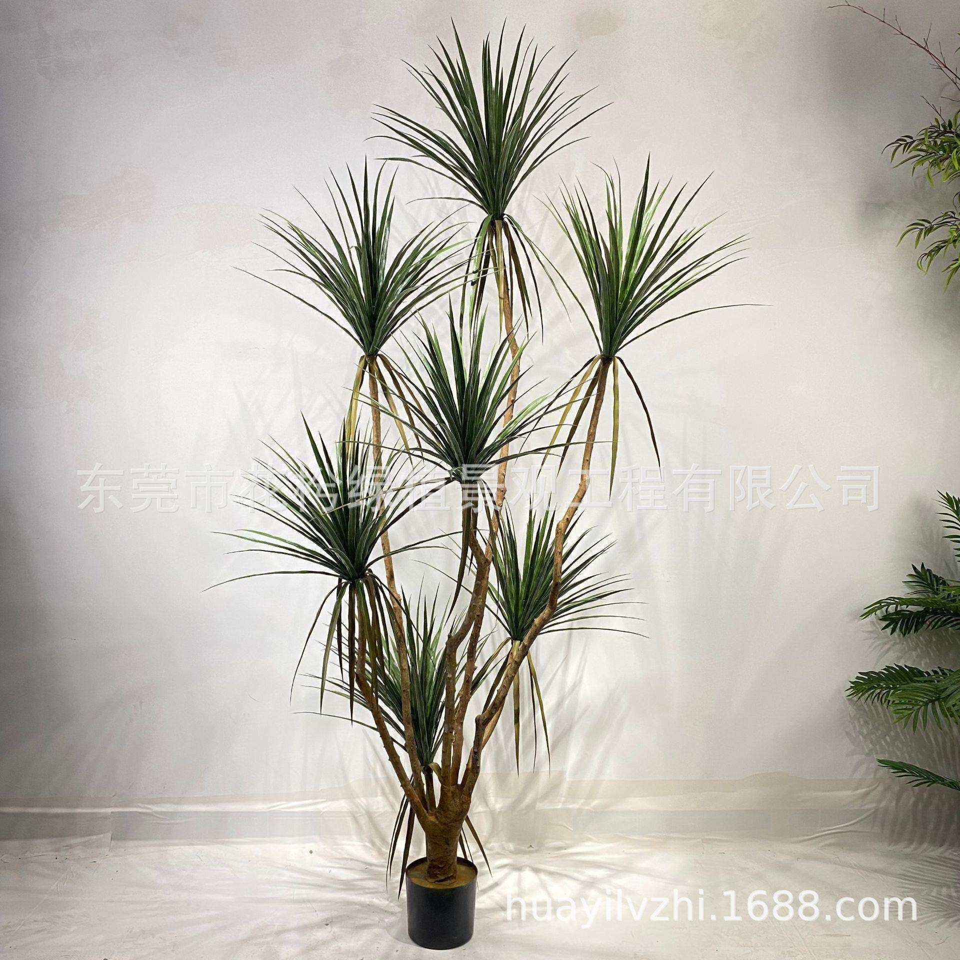 仿真铁树假盆栽巴西龙血树绿植商场植物红铁血树酒店落地盆景摆件