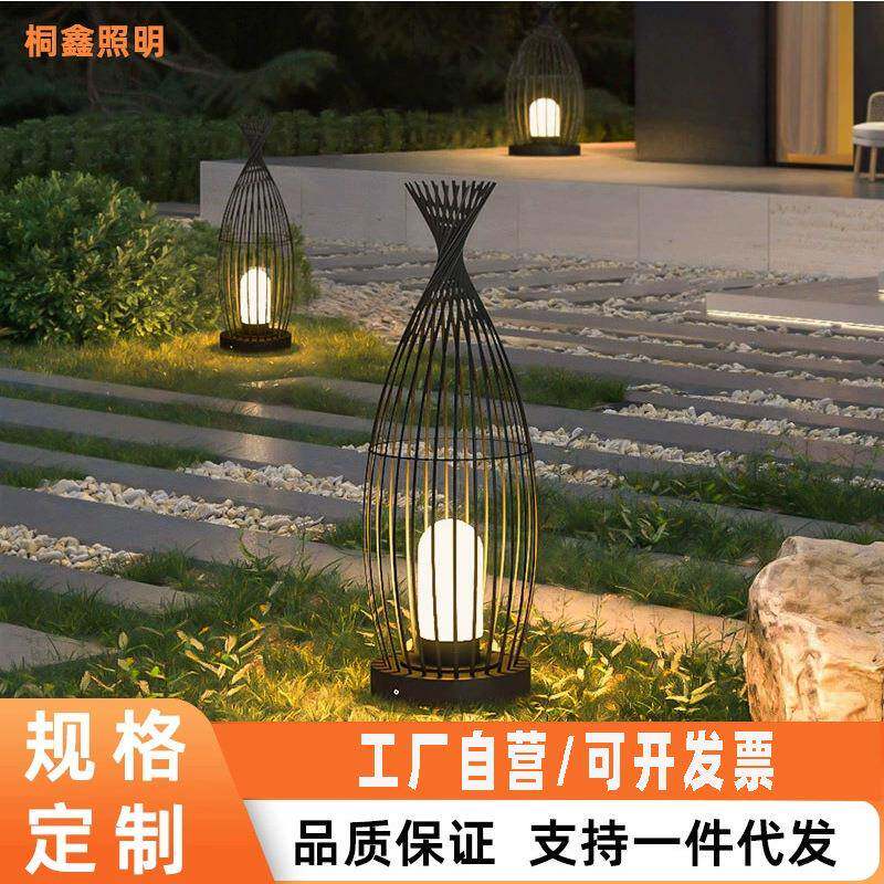 户外鱼尾落地灯庭院别墅花园布置装饰灯室外景观灯防水草坪氛围灯