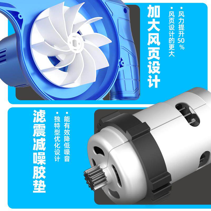除尘器家用小型吸吹风机无线充电式大功率工业鼓风机电脑吹尘清灰