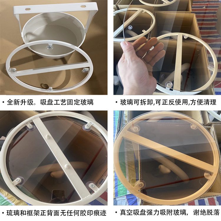 轻奢奶油边几简约岩板角几客厅沙发卧室床头角落置物架玻璃小茶几