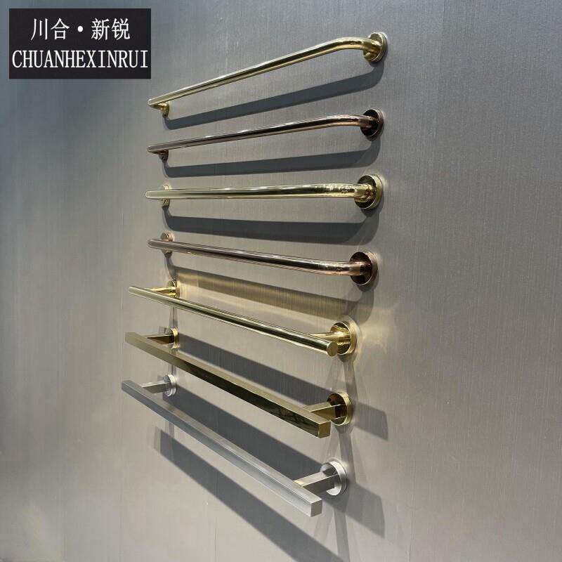 不锈钢服装展示正挂架 玫瑰金墙面服饰挂架 多尺寸订制服装店陈列