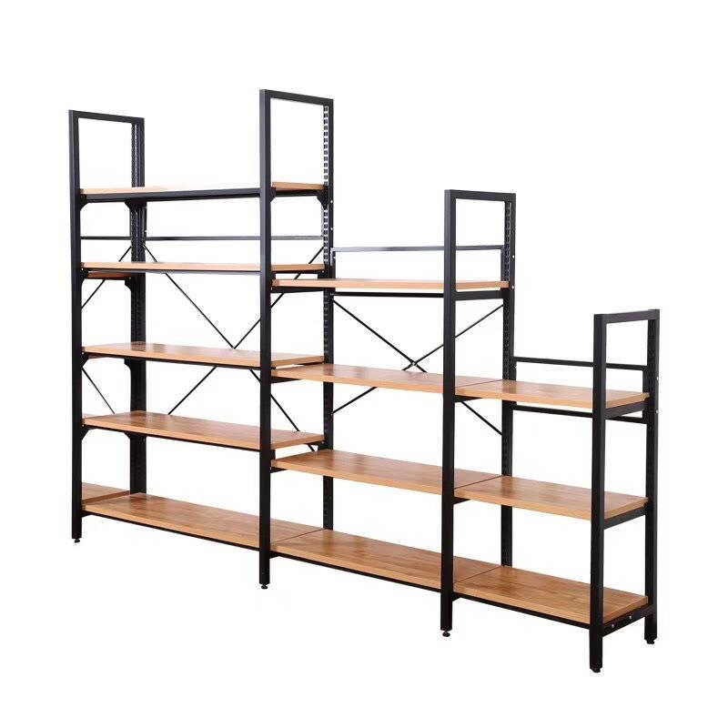 超厂文家商场超市货架具店食品木便利店纹钢木货架展示架商架