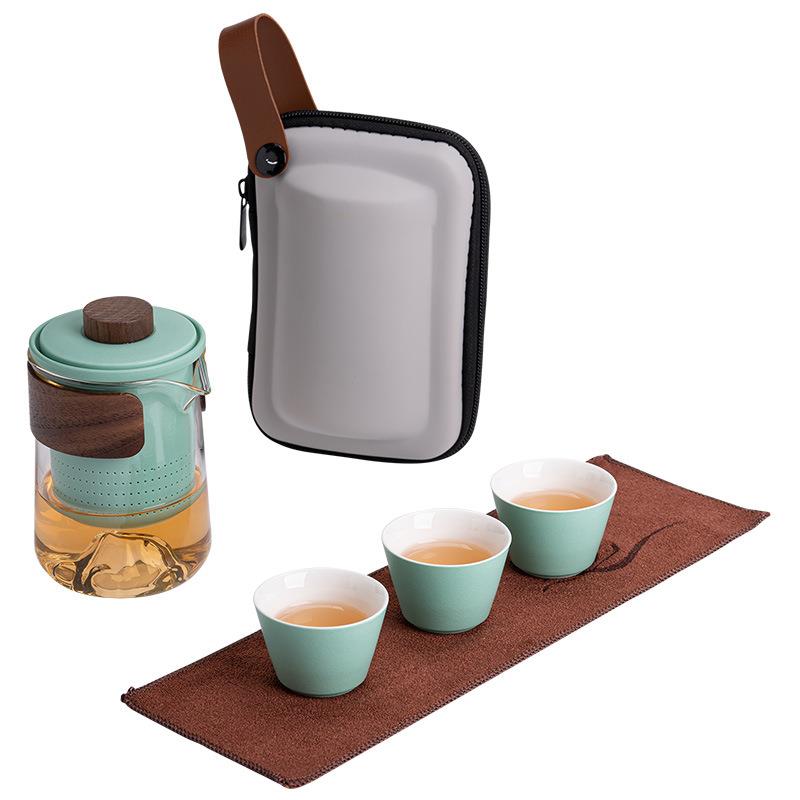 便携收纳旅行茶具小套装简易功夫茶具泡茶杯户外随身观山快客杯