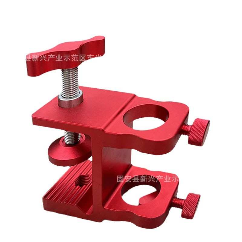 新款钓台伞架固定器抗大风双孔伞座滑动式铝合金钓台配件