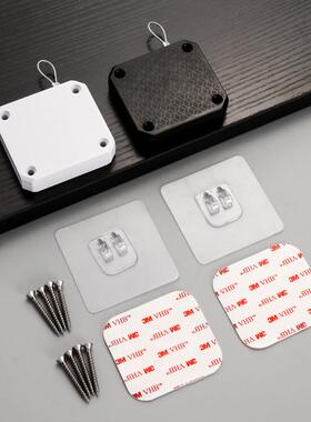 两用家用免打关孔拉绳闭门器 卧室推门简拉门自动回位易静心致音