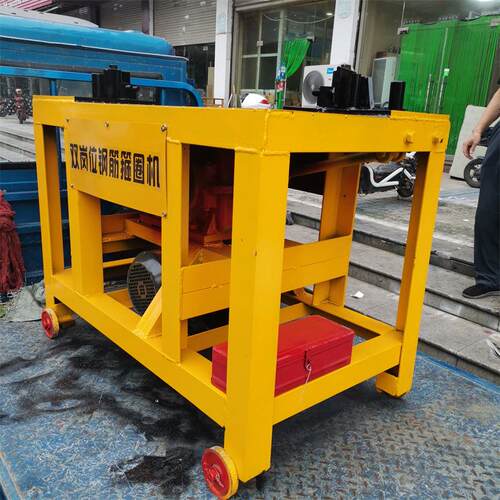 双头弯箍机建筑双工位钢筋弯箍机12mm双岗位钢筋箍圈机