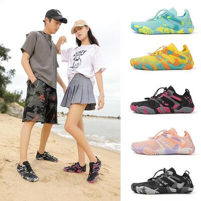 Large size water wading shoes for men, thick soled five