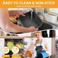 Air Fryer Silicone Pot Thick Reusable Silicone Square Air Fr thumbnail 7