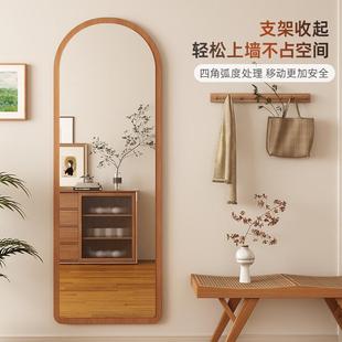 落地镜家用穿衣镜简约高清试衣镜卧室原木风壁挂镜郑之 全身镜日式