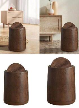 Bathroom Trash Can Round with Swing Lid Removable Inner for