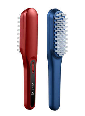 新款电动按摩梳 梳头顺发头部头皮经络护理便携梳子无线震动家用