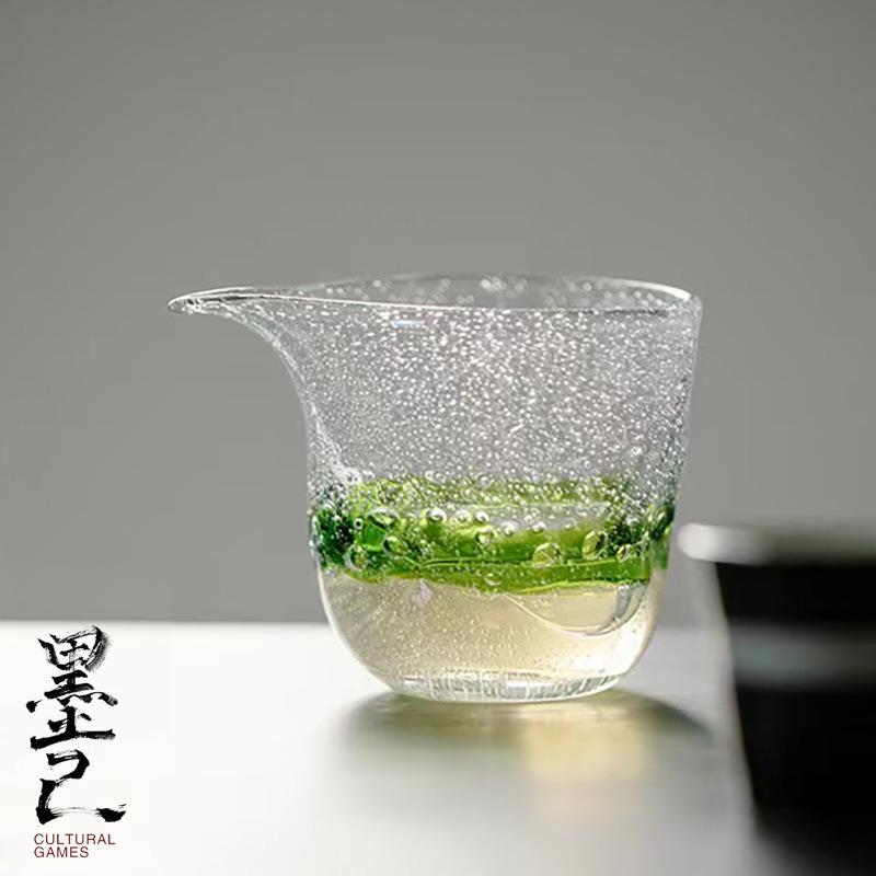非玻璃气泡上色公道杯 耐高温大公杯 茶道茶海配件分茶器