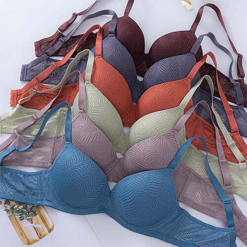 Womens Solid Daily Wireless Bra, Comfortable Breathable