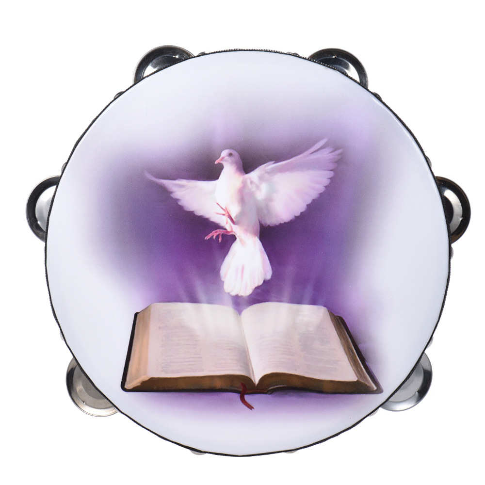 和平鸽子铃鼓手鼓8寸10寸宗教教堂圣经聚会活动表演学校打击乐器