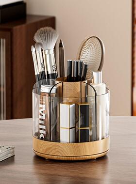 Rotate makeup brush organizer.Desktop storage box Multifunct