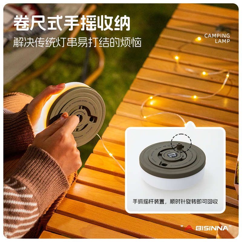 氛围串灯灯带室内装饰露营水灯帐篷防北山灯收纳狼户外快速装饰灯图片