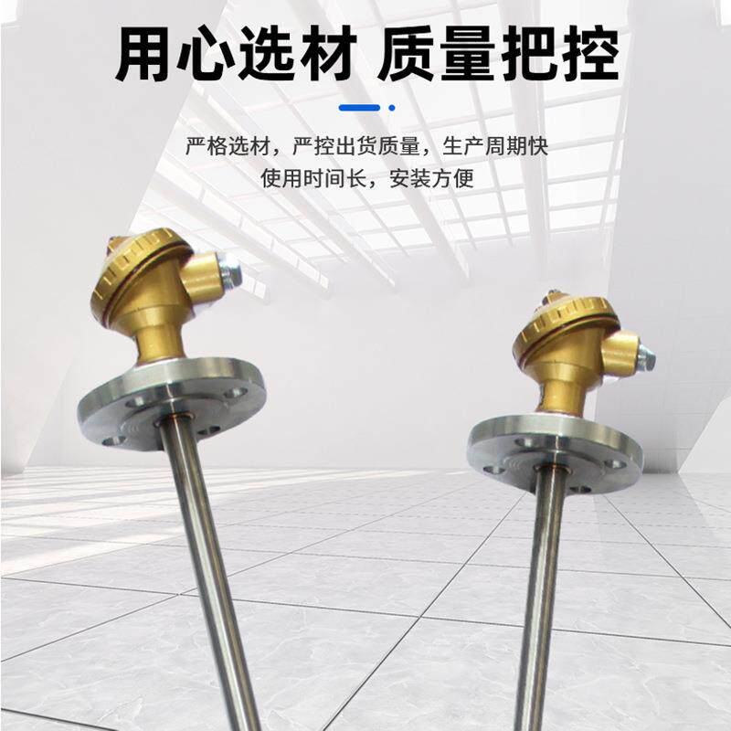 热电偶304不锈钢WRN-130/230WZP-130测温棒K型PT100装配式热电偶