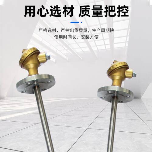 热电偶304不锈钢WRN-130/230WZP-130测温棒K型PT100装配式热电偶