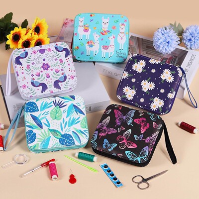 New Portable Printed Sewing Kit Organizer, Home Handicraft T