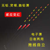 感应变色加粗电子无铅漂日夜两用夜光跑铅漂灵顿漂拖线自立大物漂