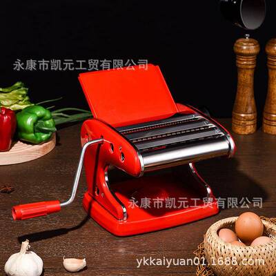 手摇面条机家用压面机加厚彩钢吸盘馄饨饺子小型多用擀面热销