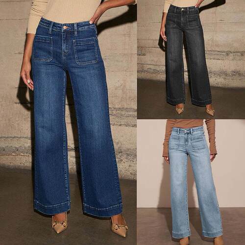 Blaire Rise Dark Wash Leg Jeans Twisted Seams The High