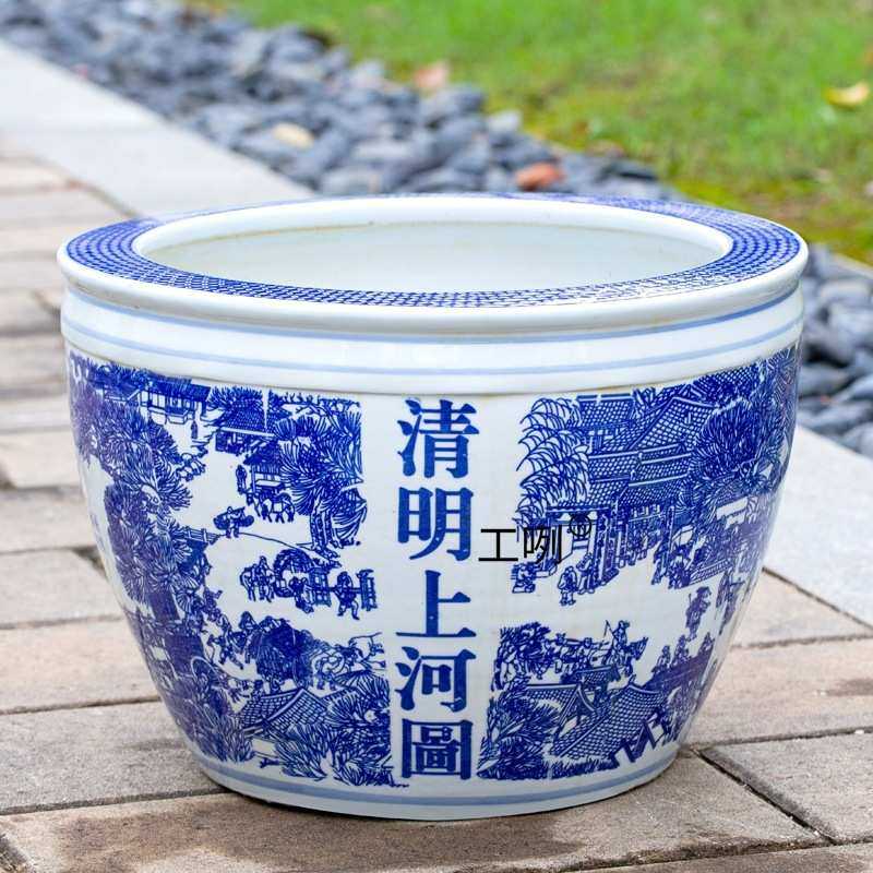 庭院大缸景德镇陶瓷鱼缸水缸 养荷花碗莲睡莲盆乌龟缸酒店甲鱼缸,宠物/宠物食品及用品,桌面缸,淘宝优惠券,粉丝福利购,淘宝优惠卷