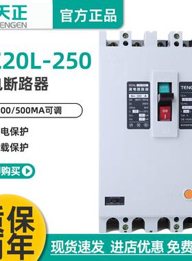 漏电塑壳断路器DZ20L-250/3N300250A200A160A电机保护器